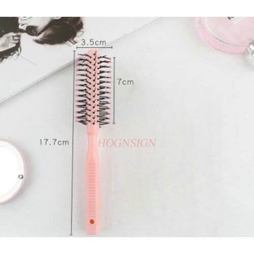 Small Portable Hair Comb Roll Pink Shape Combs Straight Pear Head Buckle Inside The Home Volume Hairbrush Hairdressing Supplies