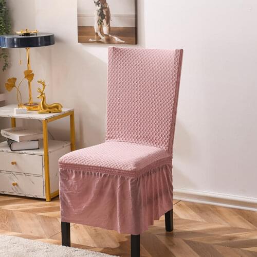 Pink Chair Cover For Hotel Banquet Wedding Dining Conference Chair Covers Home Decor Elastic Jacquard Modal Stretch Chair Cover