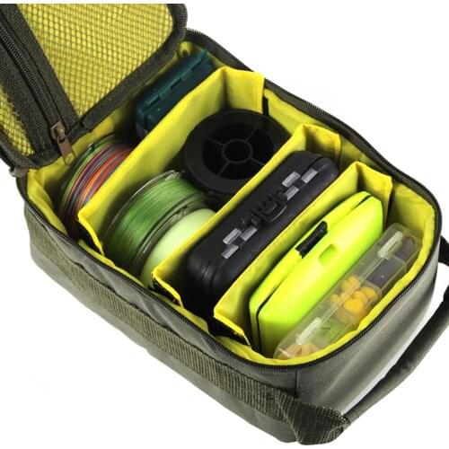 Fishing Storage Handbag Outdoor Fishing Tackle Bag 4-Layer Large Capacity 600D Oxford Cloth Multiple Use Line Reel Lures Hook