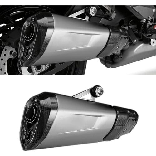 Universal Motorcycle Moto Exhaust Escape Muffler Pipe Slip-On System For Z900 S1000 RR Z800 Z750 ZX10R