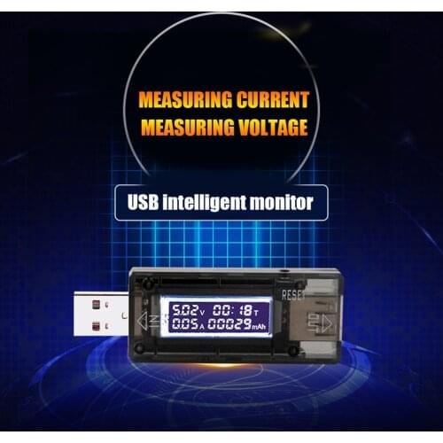 USB Tester DC Digital Voltmeter Ammeter 3.2-10V Volt 0-3A Amp Meter Detector Indicator for Car Wall Charger PC Phone Tablet