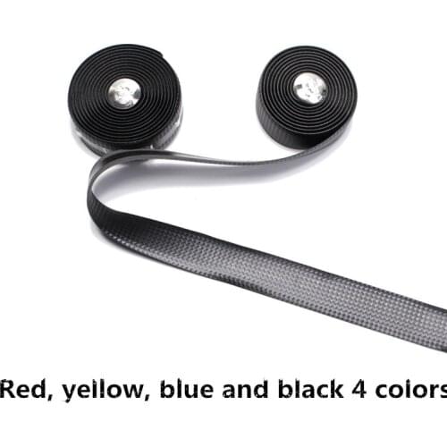1 Pair Bicycle Handlebar tape Cycling Road Bike Sports Bike Cork Handlebar Tape Black+2 Bar Plug Carbon fiber belt strap