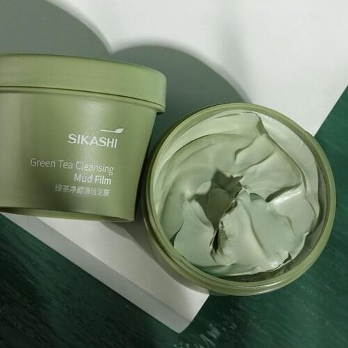 1PC Green Tea Clay Mask Deep Cleansing Mask Powder Peel Moisturizing Mask Care Pore Skin Shrink Removal Blackhead T3T3