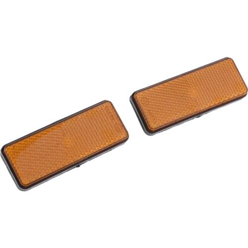 2 X Yellow Trailer Truck Rectangle Reflectors Reflector for ATV Bikes Dirt Bike