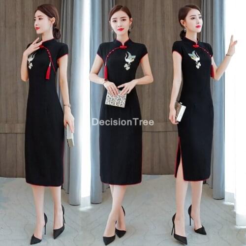 2021 elegant party dress chinese traditional dress vestidso cheongsam elegant bride wedding party dress mermaid chinese dress