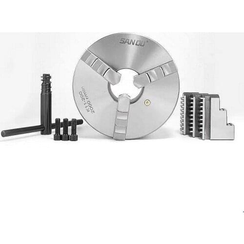 3 Jaw Lathe Chuck 200mm Self-centering Metal Chuck CNC Metalworking Tool