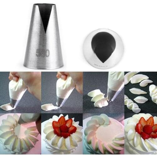 580# Flower Stainless Steel Icing Piping Tips Nozzle Cake Cupcake Decorating Pastry Tool Tip Cake Cupcake Decorator