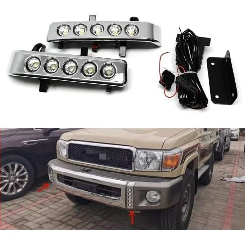 Accessories For Toyota Land Cruiser J70 LC70 LC71 LC76 LC78 LC79 FJ70 FJ71 FJ76 J79 LED Front Bumper Lamp Daytime Running Light
