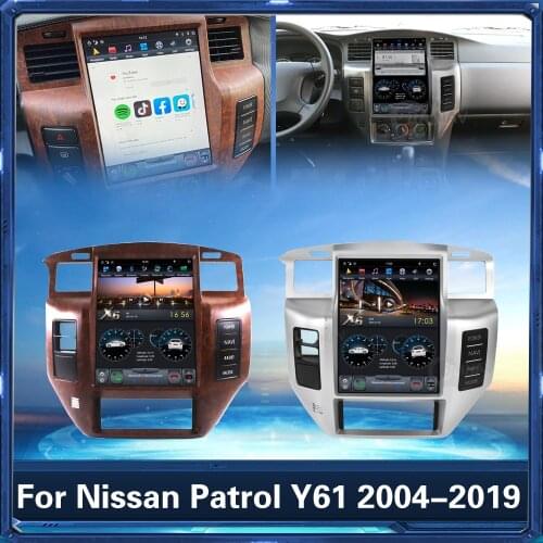Car Radio Android multimedia player For NISSAN PATROL Y61 2004-2019 Mahogany Silver car GPS navigation stereo auto audio 2din