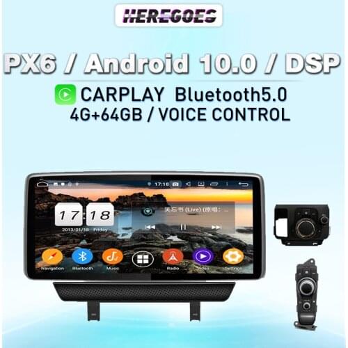 Carplay PX6 10.25" Android 10.0 Car DVD Player For MAZDA 2 CX-3 CX3 2015 - 2021 4G+128Gb Navigation GPS RDS Radio Stereo IPS DSP