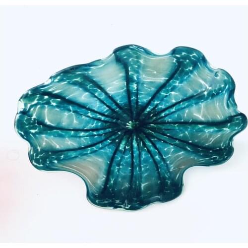 BGC Glass 100% Handmade Blown Murano Glass Art Deco Plates