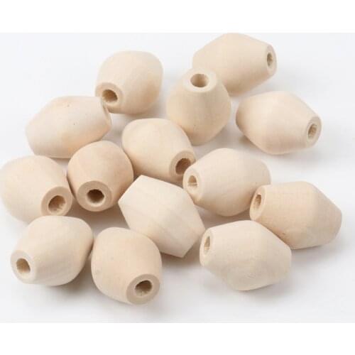 Natural Wood Color rhombus Wooden Spacer Beads For kids Jewelry Making 21x17mm 10pcs perle en bois