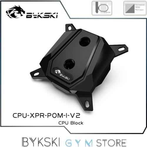 Bykski, CPU Water Block POM, Liquid Cooler For Intel LGA 1366,115X,20XX, CPU-XPR-POM-I-V2