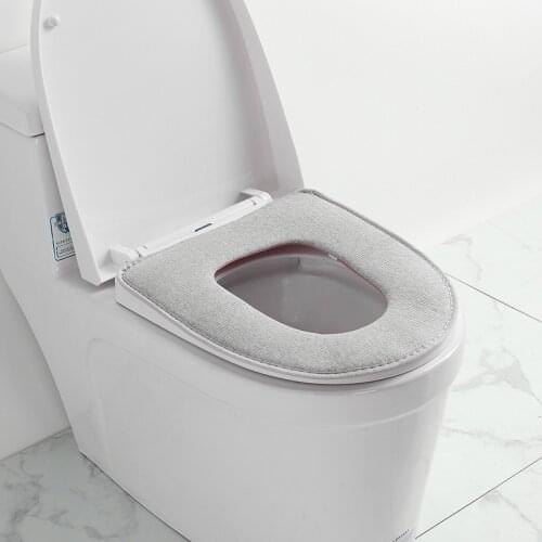 Winter Warm Toilet Seat Cover Bathroom Accessories WC Mat Washable Comfortable Toilet Covers Closestool Mat Seat Case