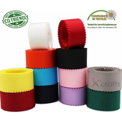 Solid Colors Petersham Double Faced Ribbon 3/8" 9mm 5/8"16mm 7/8"22MM 1" 25mm 1-1/2" 38mm White Black Red