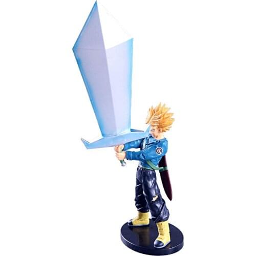 36cm Dragon Ball Anime Action Figure Torankusu Figma Model Oversize PVC Collection Trunks Super Saiyan Statue Toys For Children