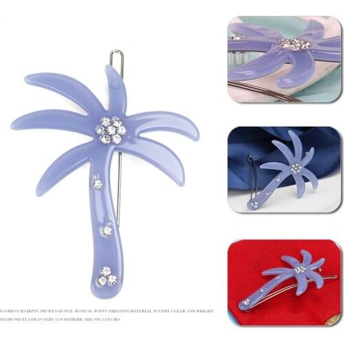 Exotic Hairpin Coconut Tree Women Hair Ornaments Sexy Halloween Head Adornment Acetate Hair Clips