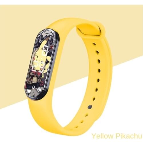 Pokemon Pikachu Electronic Watch Anime Cartoon LED Digital Electronic Waterproof Boys and Girls Toy Doll Christmas Gift Clock