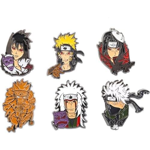 Anime Movies TV Figure Lapel Pins Backpack Jeans Enamel Brooch Akatsuki Pin Women Fashion Jewellery Gifts Cartoon Badges