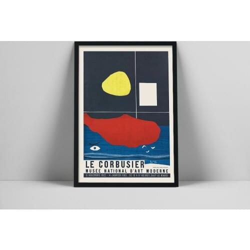 Le Corbusier Art Exhibition poster, Musée National d’Art Moderne print 1954, French Abstract art, Museum Cubism print, LeThe Gra