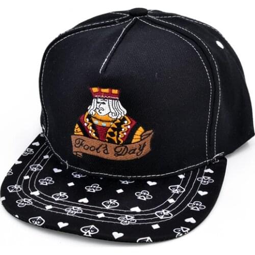 Fashion Poker Playing Cards Hip-hop Snapback Cap Men Women Adjustable Heart Diamond Club Spade Dancer Caps poker hat