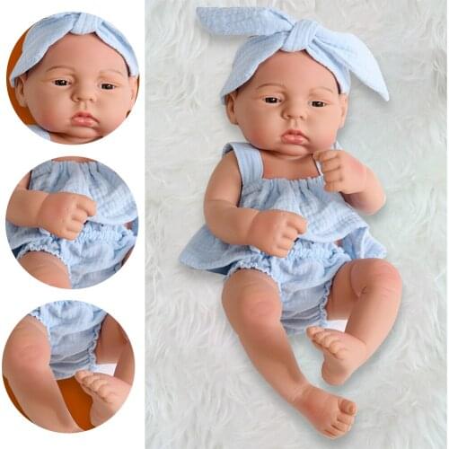Rebirth Doll Baby Full Body Vinyl Simulation Doll Bathing Dressing Baby Early Education Children Toys Soft Real Touch Toys 40cm