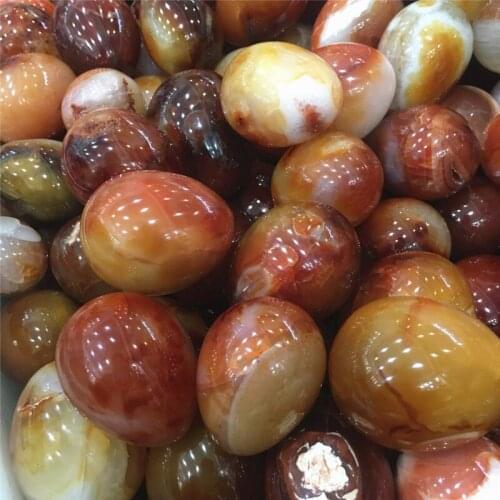 Red agate massage egg crystal minerals gemstones natural quartz reiki chakra healing stones fine gifts