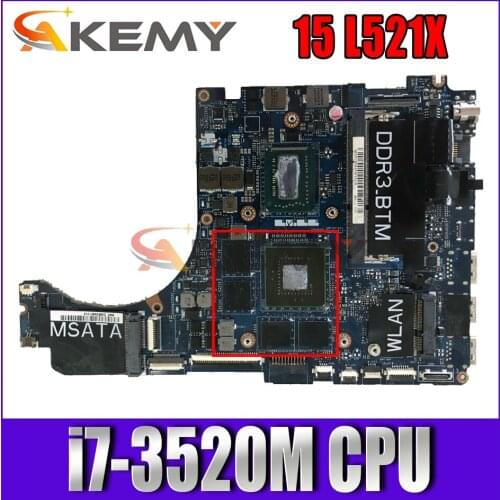 For DELL Latitude XPS 15 L521X Laptop Motherboard i7-3520M LA-7851P CN-0MTYJT 0MTYJT MTYJT Tested 100% work
