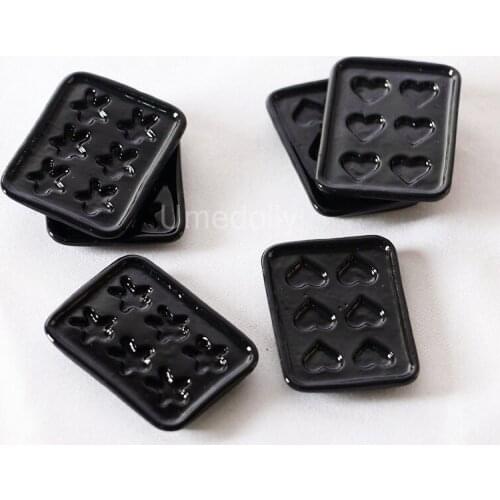 1:12 Scale Miniature Dollhouse Ovenware Cookies Baking Tray Pretend Play Kitchen Simulation Mini Food Toy Accessories