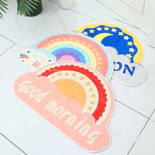 Cartoons Bath Mats Super Absorbent Shower Bathroom Non-Slip Carpets Soft Toilet Floor Faux Rabbit Hair Rugs For Home Decor