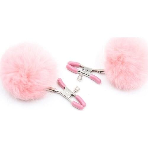 New nipple clip fluff genital breast clamps sex toys Fetish SM bondage fed clamp flirting sex tools for women couples men gays