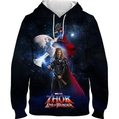 New Fashion Casual Boy Girl Kids Avengers Thor 3D Print Hoodies Streetwear Men Women Children Sweatshirts Long Sleeve Jacket