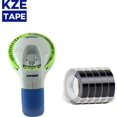 DYMO machine 12965 manual label printer is suitable for 3D 9mm embossing printing ribbon DYMO 1610 1540 MOTEX C101 9mm 3D label