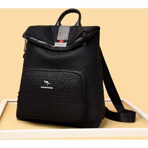 Genuine Brand Leather Female School Shoulder Bags for Teenage Girls Travel Bagpack Mochilas 3 In 1 Backpack Women Back Pack