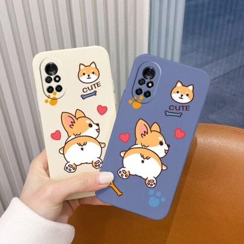 Puppy Butt Liquid Silicone Case For Huawei Nova 8 7 5 Pro 6 SE Protective Soft Phone Back Cover On Huawei 5Z 5I 5Ipro 5T 4 4E