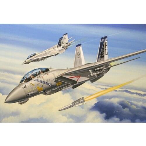 Trumpeter 80277 1/72 Scale F-14B Tomcat Carrier Fighter Assembly Model Building Kits For Adults Hobby Plastic Toys DIY
