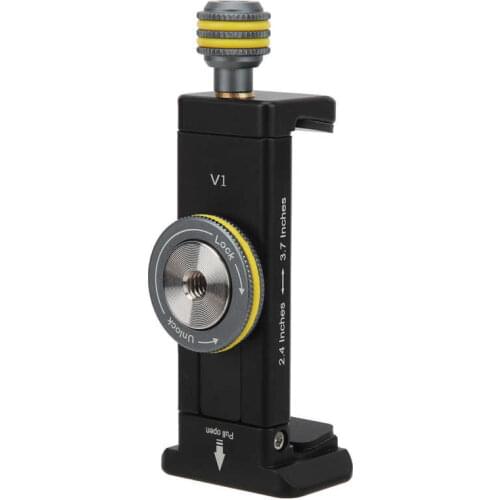 Universal Monopod Tripod Adapter Smartphone Holder Mount with Cold Shoe for Live Streaming