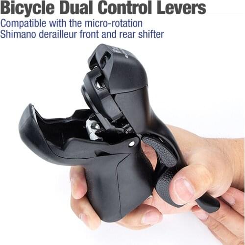 Bike With Dual-Control Lever Road Bicycle Gear Lever Suitable For Bicycles With 22.2-23.8mm Handlebars 2x10 Models Of 10-Speed