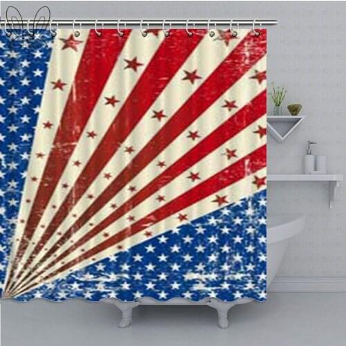 Various National Flag Shower Curtain Vintage Style Waterproof Bathroom Curtain Polyester Fabric For Home Decor Shower Sets