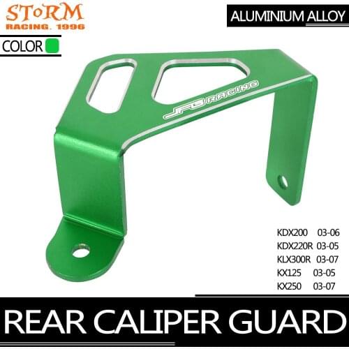 CNC Rear Caliper Guard For Kawasaki KDX200 KDX220R KLX300R KX125 KX250 KX500 KLX250/S KDX KLX KX 125 200 220 300R 500 2003-2020