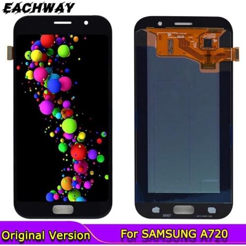 For SAMSUNG GALAXY A7 2017 A720 A720F SM-A720F LCD Display Touch Screen Digitizer Assembly Replacement For 5.7" SAMSUNG A720 LCD