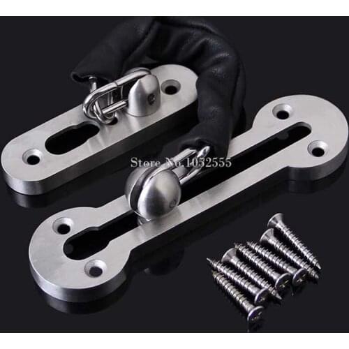 Brand New 2PCS/LOT Door Chain Guard Lock Sliding Stainless Steel Chain Security Lock Door Guard Protector
