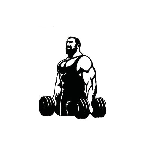 25cm tall Bodybuilding Muscles Man Sports Stickers Car Decal Art Car Rear windshield Decor Waterproof Vinyl Decals Window L532