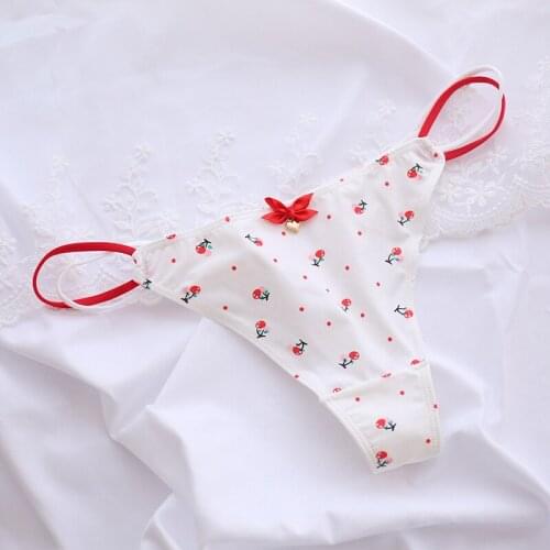 3PCS/Lot Girls Sexy Traceless Low Waist Panties Thong Underwear String Sexy Floral Print Cute Lingerie
