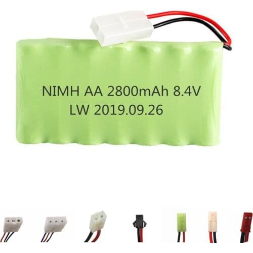2800mah 8.4v Rechargeable Battery For Rc toys Car Boat Gun Tanks Trains Robot Ni-MH AA 8.4v 2800mah NIMH Battery 1Pcs