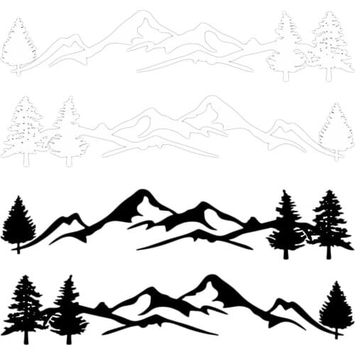 Car Sticker Vinyl Snow Mountain Forest Totems Body Door Graphic Auto Decal for SUV RV Camper Offroad Car Styling