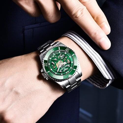 2020 PAGANI DESIGN Mens Watch Fashion Skeleton Dial Male Watches Luxury 100M Waterproof Sports Wristwatches Relogio Masculino