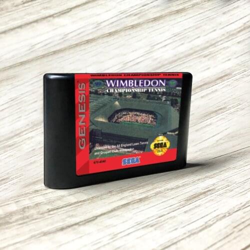 Wimbledon Championship Tennis - USA Label Flashkit MD Electroless Gold PCB Card for Sega Genesis Megadrive Video Game Console