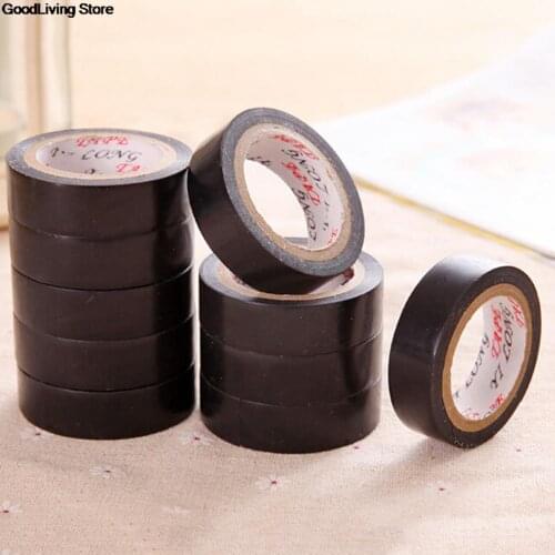 Black 10M PVC Electrical Flame Retardant Adhesive Vinyl Electrical Insulation Tape Roll Heat Resistant Power Insulating Tape