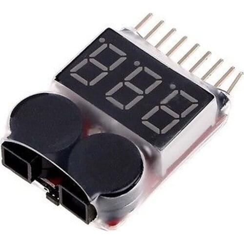 Hobbypower AOK 1S-8S Li-po Battery Voltage Tester Low Voltage Buzzer Alarm Indicator
